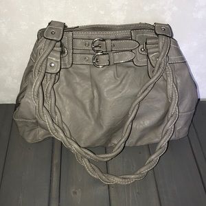 Cute Grey shoulder bag with silver accents